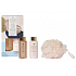 Grace Cole Orange & Ylang Ylang Körperlotion 100 ml + Duschgel 100 ml + Badeschwamm, Kosmetikset für Frauen