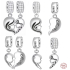 Charm Sterlingsilber 925 Mutterbindung - Mutter und Tochter 2-in-1 Herz, teilbarer Anhänger für Familienarmband
