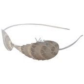 Čelenka do vlasů kovová stříbrná 2 listy 1 kus