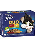 Felix Fantastic DUO Kapseln für Katzen, Auswahl in Gelee mit Gemüse 12× 85 g