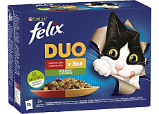 Felix Fantastic DUO Kapseln für Katzen, Auswahl in Gelee mit Gemüse 12× 85 g