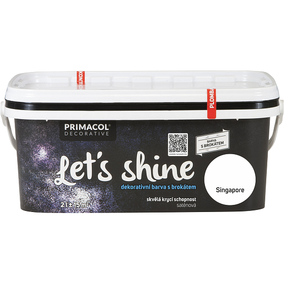 Primacol Decorative Lets Shine dekorative Farbe mit Glitzer, Singapur, 2 l