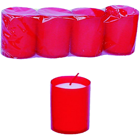 Lassen Sie den Kerzenzylinder der Beleuchtung zu, brennt bis zu 15 Stunden, 4 x 52 g, W2