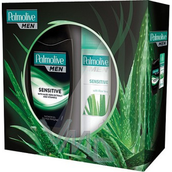 Palmolive Men Sensitive Duschgel 250 ml + Rasierschaum 200 ml, Kosmetikset