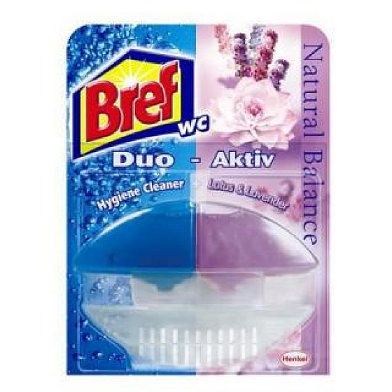 Bref Duo Aktiv Extra Clean & Fresh Lavendel Toilettengel kompletter Vorhang 60 ml