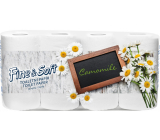 Fine & Soft Chamomile parfümiertes Toilettenpapier mit Kamillenduft 150 Stück 3lagig 8 Rollen