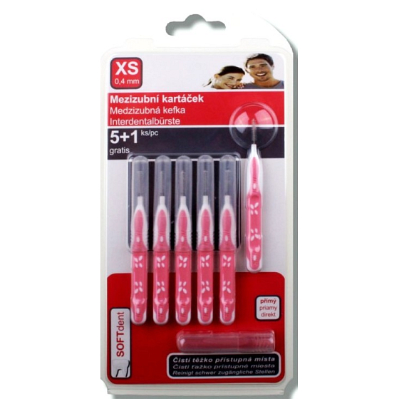 Soft Dent Interdentalbürste gerade XS 0,4 mm 6 Stück