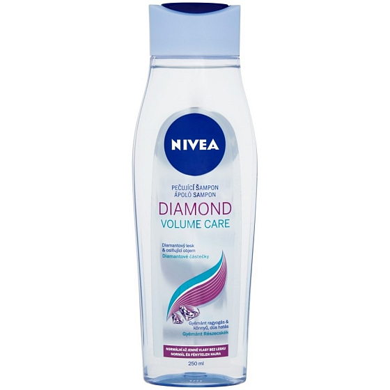 Nivea Diamond Volume Care pflegendes Shampoo für normales bis feines Haar ohne Glanz 250 ml
