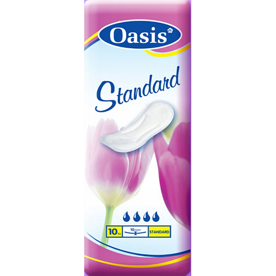 Oasis Standard Intimpolster ohne Flügel 10 Stück