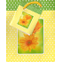 Nekupto Geschenk Papiertüte 14 x 11 x 6,5 cm Orange Gerbera 1 Stück 327 01