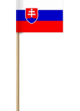 Arch Papierflagge der Slowakischen Republik auf Stock 42 cm 1 Stück