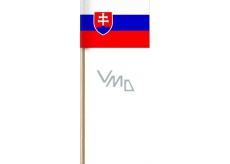 Bogen Papierfahne der Slowakischen Republik auf einem Stock 42 cm 1 Stück