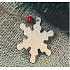 Holzmuster Schneeflocke 6 cm 4 Stück