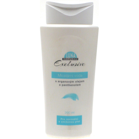 Luna Natural Exclusive Micellar Wasser mit Arganöl und Panthenol für normale und Mischhaut 200 ml