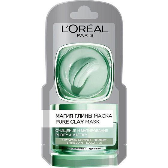 Loreal Paris Pure Clay Purity Mask Reinigungsgesichtsmaske 6 ml