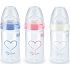 Nuk First Choice Plus New Classic Love Silikontrinker 0-6 Monate Plastikflasche 150 ml