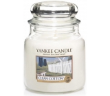 Yankee Candle Clean Cotton - Duftkerze aus reiner Baumwolle Klassisches mittleres Glas 411 g
