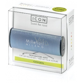 Millefiori Milano Icon Oxygen - Sauerstoff Autoduft Metallo blau matt riecht bis zu 2 Monate 47 g