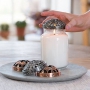 Yankee Candle Curve Gun Metall Fancy Ring für mittelgroße und große Duftkerzen Classic Illuma Deckel