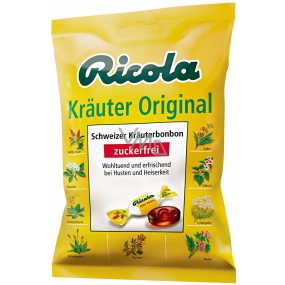Ricola Original Schweizer Kräutersüßigkeiten ohne Zucker mit Vitamin C aus 13 Kräutern 75 g