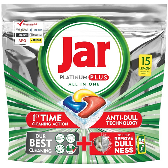 Jar Platinum Plus All-in-One-Zitronengeschirrspülkapseln 15 Stück