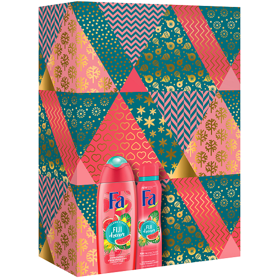 Fa Island Vibes Fidschi Dream Duschgel 250 ml + Island Vibes Fiji Dream Deodorant Spray für Frauen 150 ml, Kosmetikset
