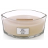 WoodWick White Honey - Weiße Honigduftkerze mit breitem Holzdocht und Deckel 453 g