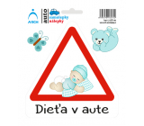 Bogen Autoaufkleber Kind im Auto - Kleinkind Baby SK 15 x 17,5 cm