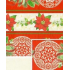 Nekupto Geschenkpapier 70 x 200 cm Weihnachtsrot-Beige Weihnachtsstern