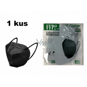 HO-Comfort Respirator Mundschutz 5-lagige FFP2 Gesichtsmaske Schwarz 1 Stück