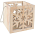 Holzkerzenständer mit geschnitzter Schneeflocke 10 cm