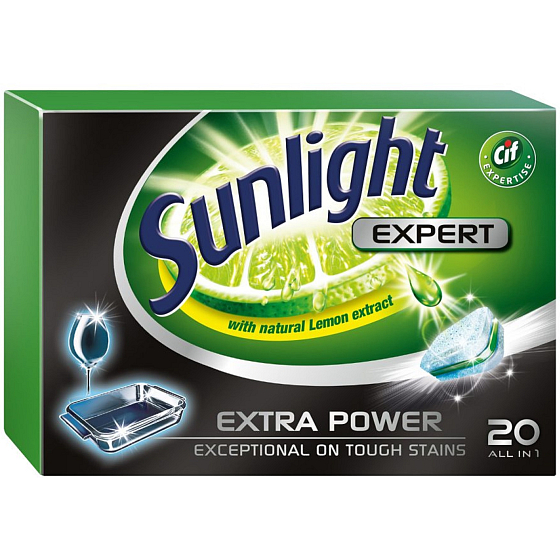 Sunlight All in 1 Expert Extra Power Regular Geschirrspültabletten 20 Stück