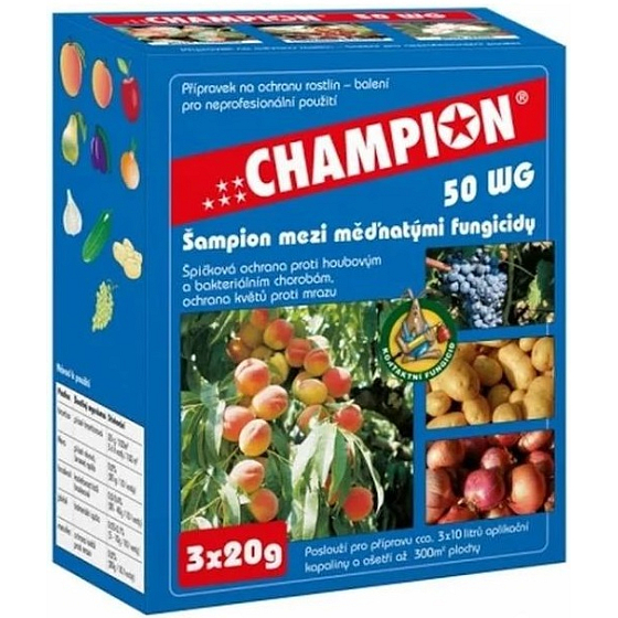 Champion 50 WG fungizides und bakterizides Pflanzenschutzmittel 3 x 20 g