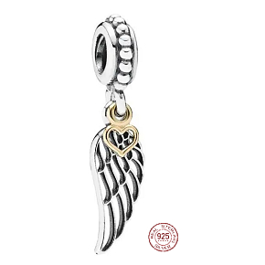 Sterling Silber 925 Engel Liebe, 2in1 Anhänger Armband Symbol