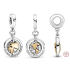 Sterling Silber 925 Welt-Anhänger Reise-Armband