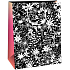Ditipo Papier Geschenktüte 22 x 10 x 29 cm Kreativ schwarz - weiße Blumen