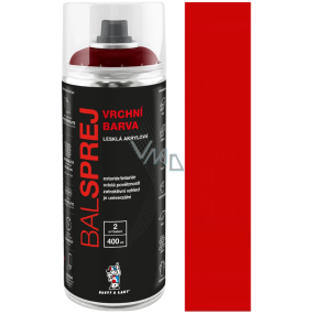 BALsprej Vrchní univerzální akrylový sprej RAL 3020 Dopravní červená 400 ml BALsprej Vrchní univerzální akrylový sprej RAL 3020 Dopravní červená 400 ml
