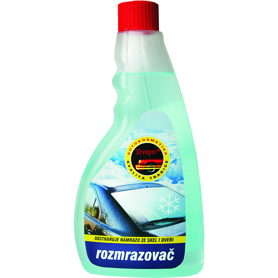 Tempo-Defroster zum Entfernen von Zuckerguss von Glas, Lichtern und Spiegeln, um gefrorene Schlösser zu lösen. 500 ml nachfüllen