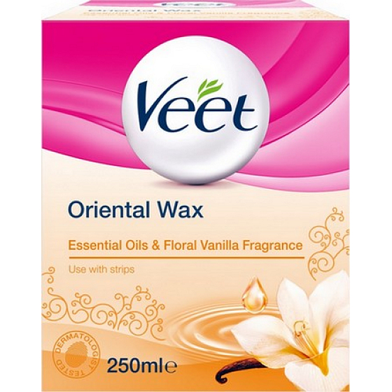 Veet Oriental Wax heißes Wachs mit ätherischen Ölen 250 ml