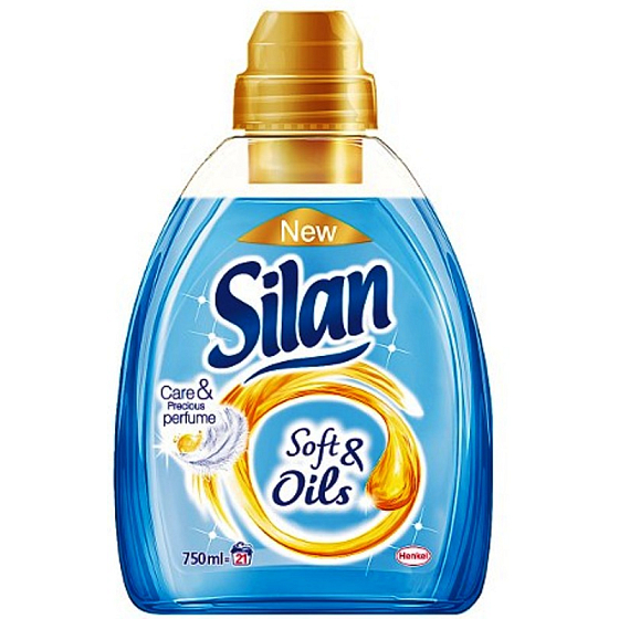 Silan Soft & Oils Care & Precious Parfümöle Blaues Weichspülerkonzentrat 21 Dosen 750 ml