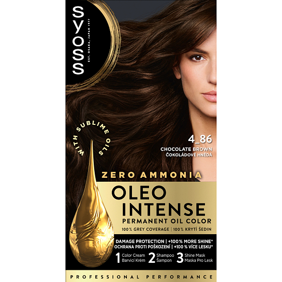 Syoss Oleo Intense olejová barva na vlasy 4-86 Čokoládově Hnědý