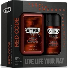 Str8 Red Code Eau de Toilette für Männer 50 ml + Deodorant Spray 150 ml, Geschenkset