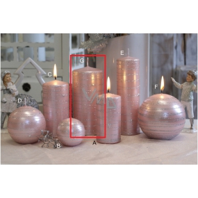 Lima Galaxy Kerze rosa Zylinder 70 x 150 mm 1 Stück