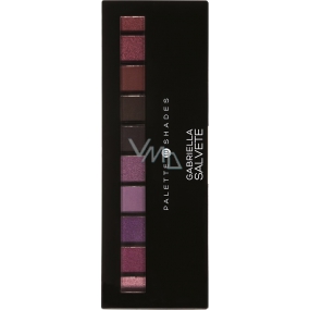 Gabriella Salvete Palette 10 Shades Lidschatten-Palette mit Spiegel und Applikator 05 Violett 12 g