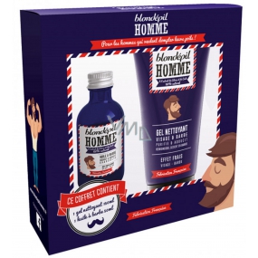 Blondépil Homme Bartöl für Männer 50 ml + Reinigungsgel für Gesicht und Bart 150 ml, Kosmetikset