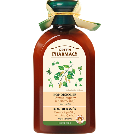 Green Pharmacy Birkenknospen und Rizinusöl Anti-Schuppen-Conditioner 300 ml