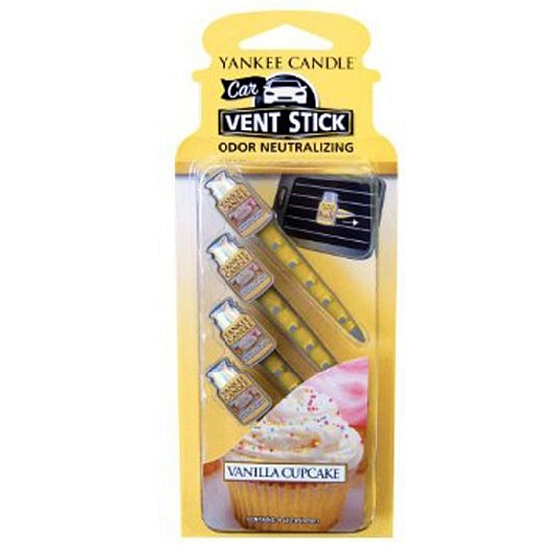 Yankee Candle Vanilla Cupcake - Vanille Cupcake Autoduft Autodüfte 29 gx 4 Stück