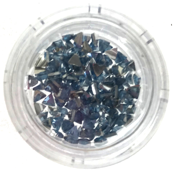 Professionelle Nageldekorationen Strasssteine Dreieck blau 132