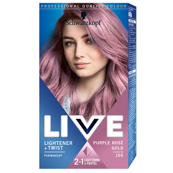 Schwarzkopf Live Lightener & Twist Haarfarbe 105 Lila Roségold