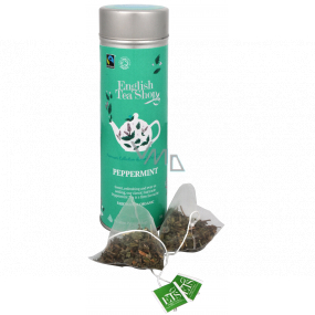 English Tea Shop Bio Reine Minze 15 Stück biologisch abbaubare Teepyramiden in einer recycelbaren Blechdose 30 g